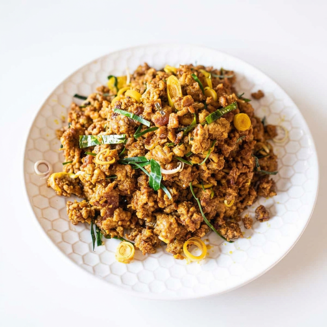Traditional Kua Kling and Rice.